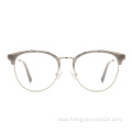 New Design High Quality Optical Spectacle Eyeglasses Acetate Metal Frames Eyewear